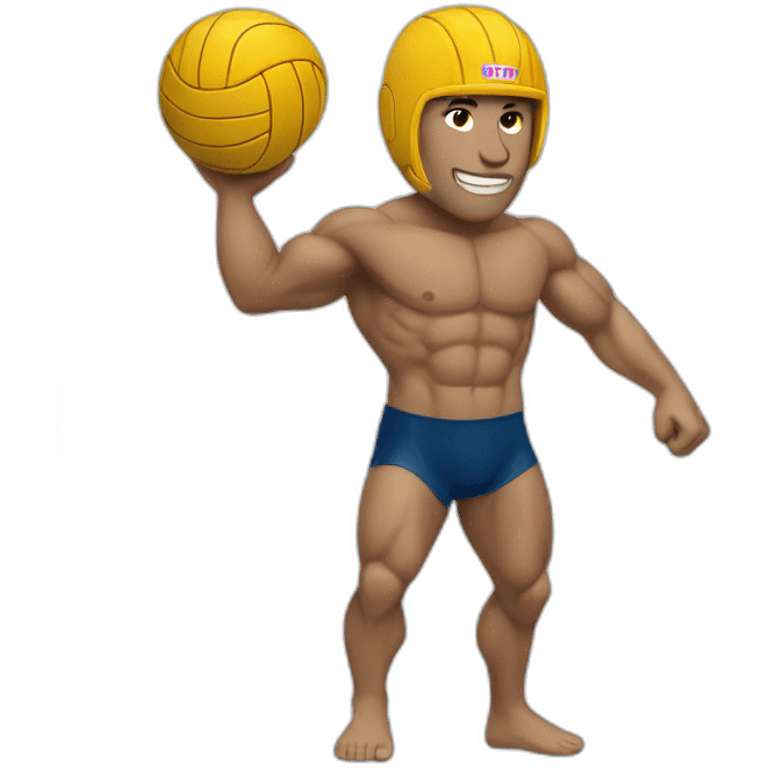 Muscular water polo player emoji