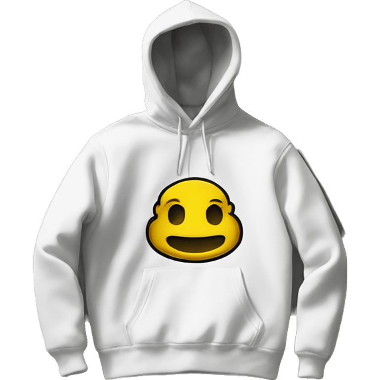 White Stussy graphic hoodie  emoji