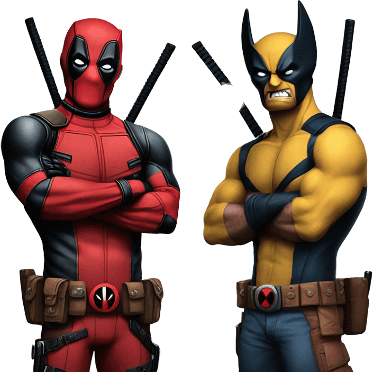 Deadpool and wolverine, bad hand gesture emoji