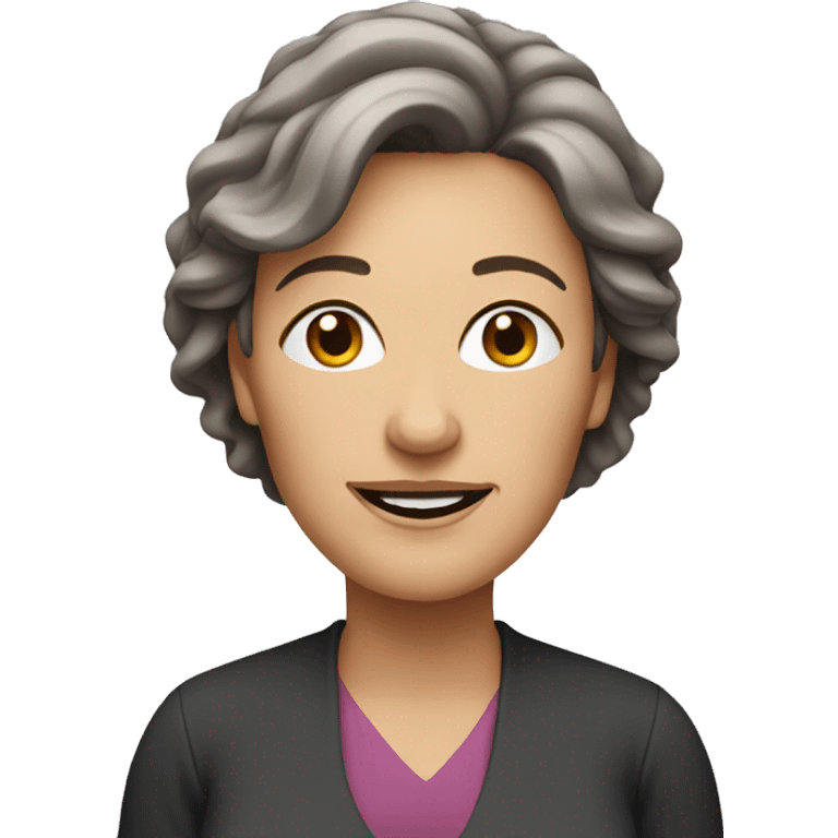 1 middle-aged woman with brown hair emoji