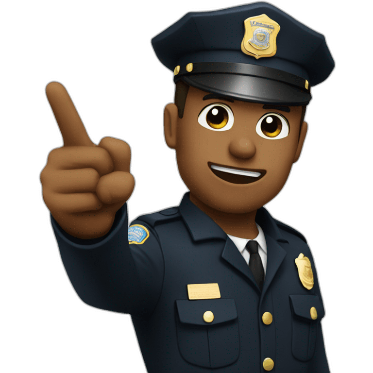 cop pointing finger emoji