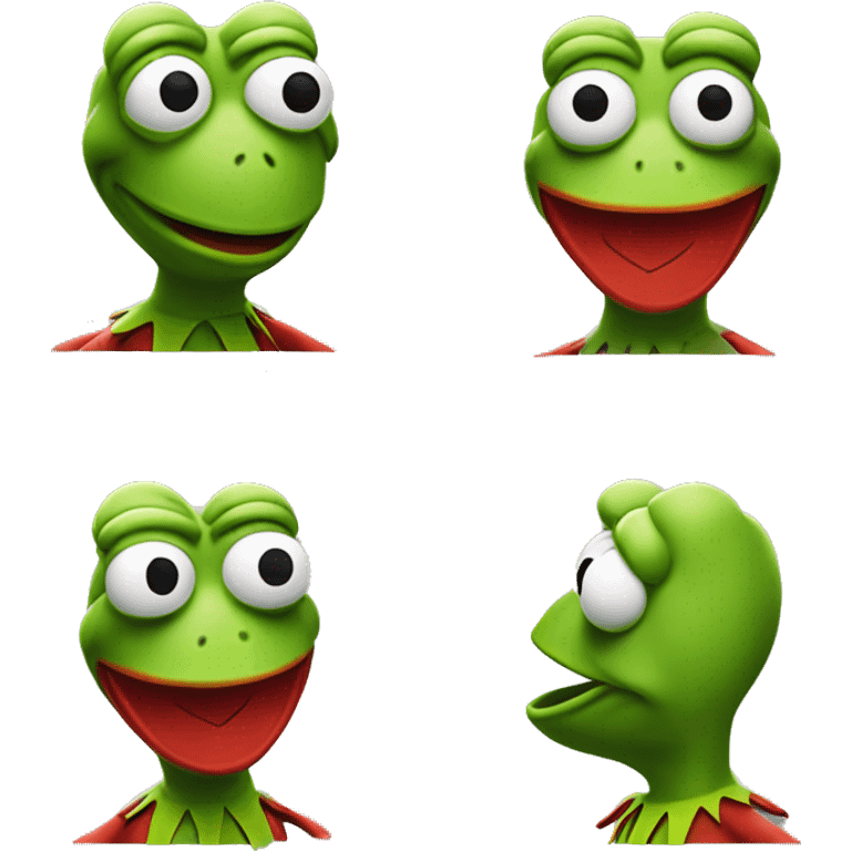 Kermit The Frog iconic character but an alternative skinned version with Red-Colored skin instead emoji