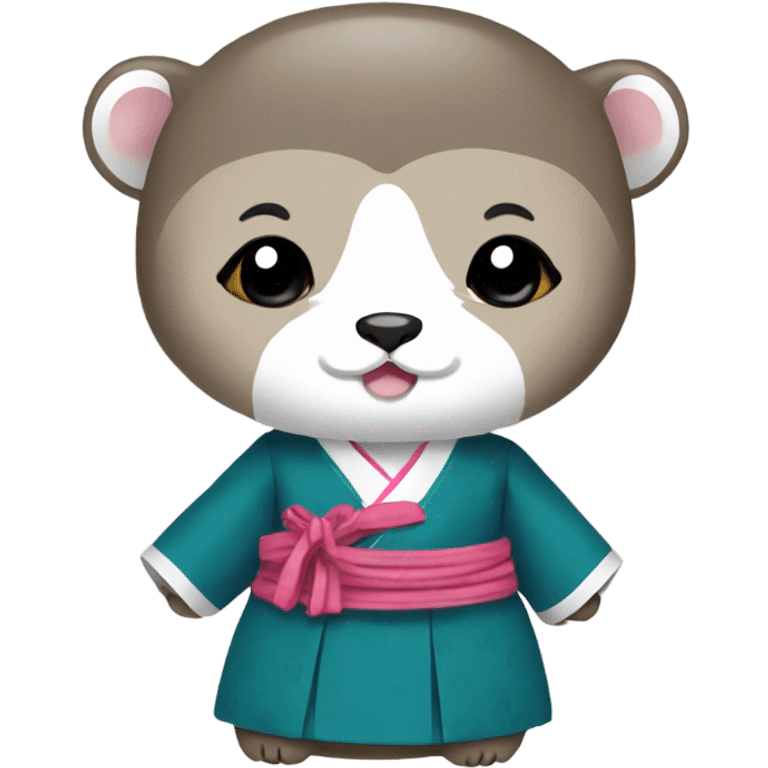 an otter wear hanbok emoji