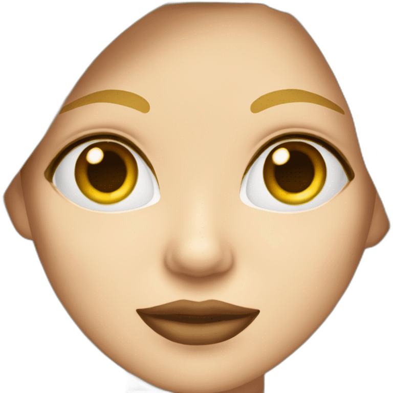 Femme blonde qui a un œil au milieu du front et à des moustaches de chat emoji