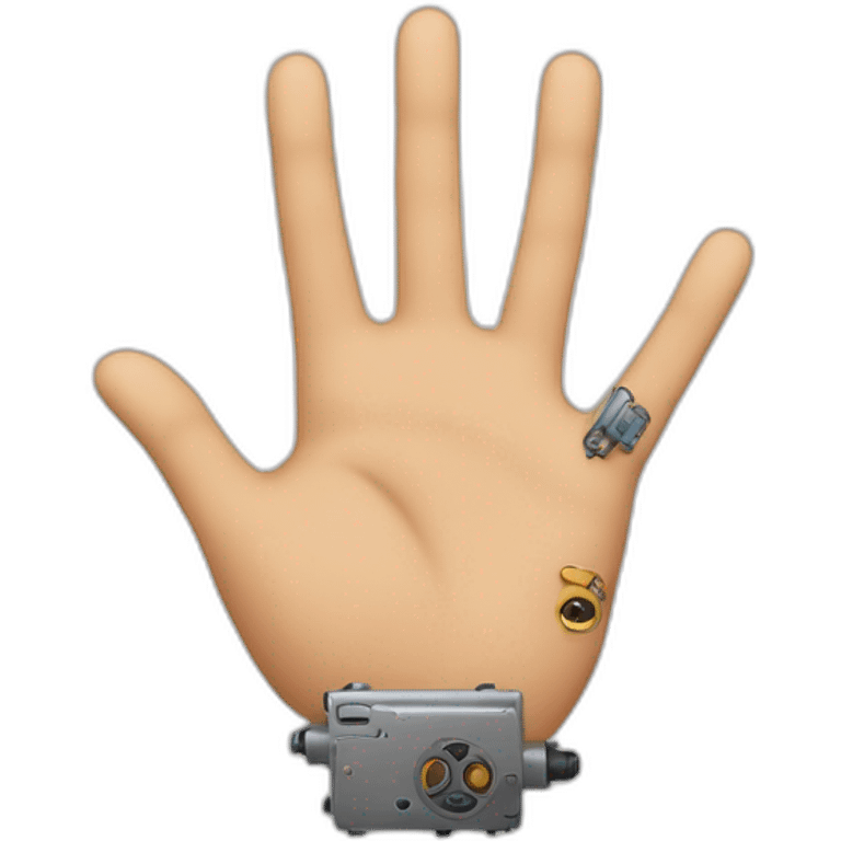 Una mano con una maquina de tatuar y el pulgar arriba emoji