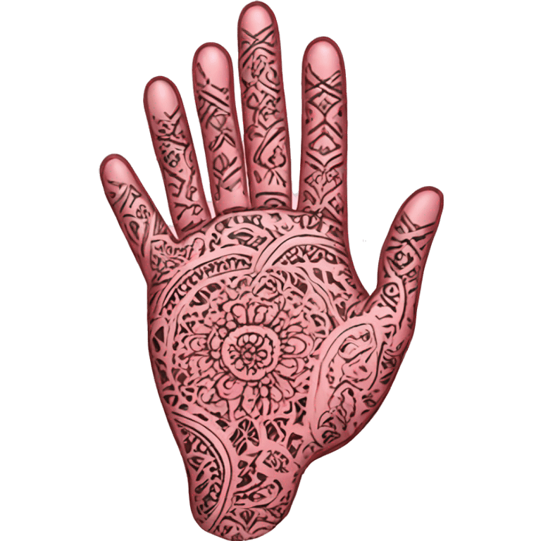 Light pink henna design  emoji