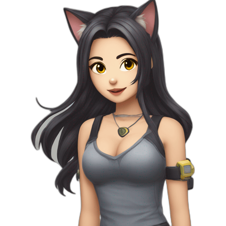 Anime cat gamer girl morena emoji