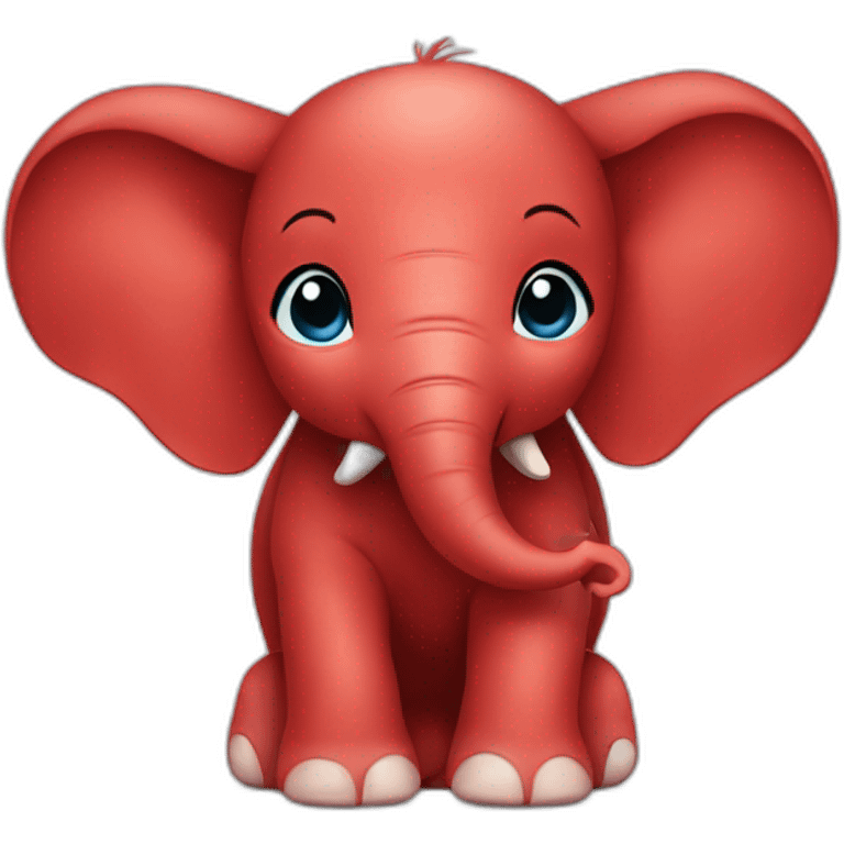 Red baby elephant emoji