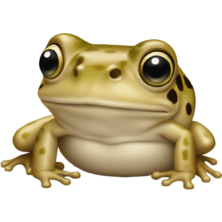 Beige frog emoji