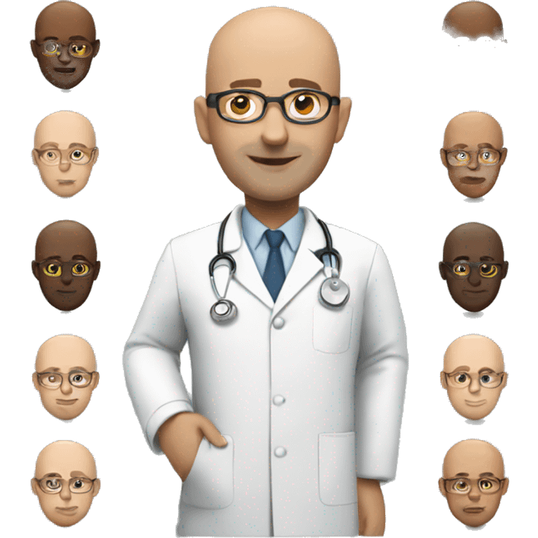 Bald doctor emoji