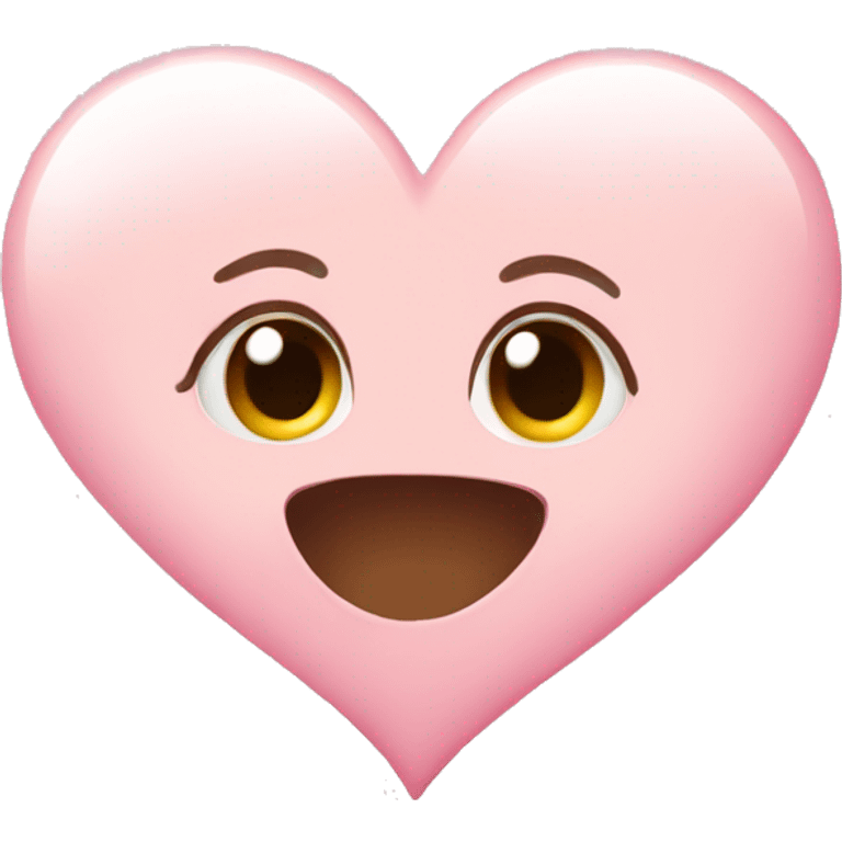 A plain baby pink heart  emoji