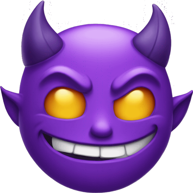 purple devil emoji smirking and covering eyes with hands   emoji