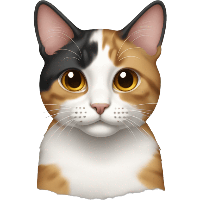 Diluted calico cat emoji