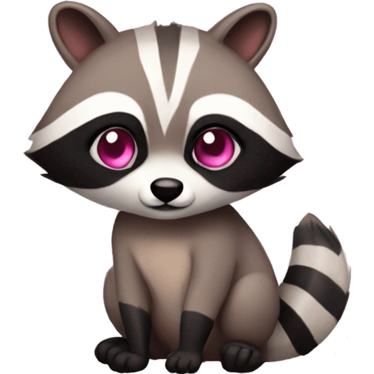 pink raccoon emoji