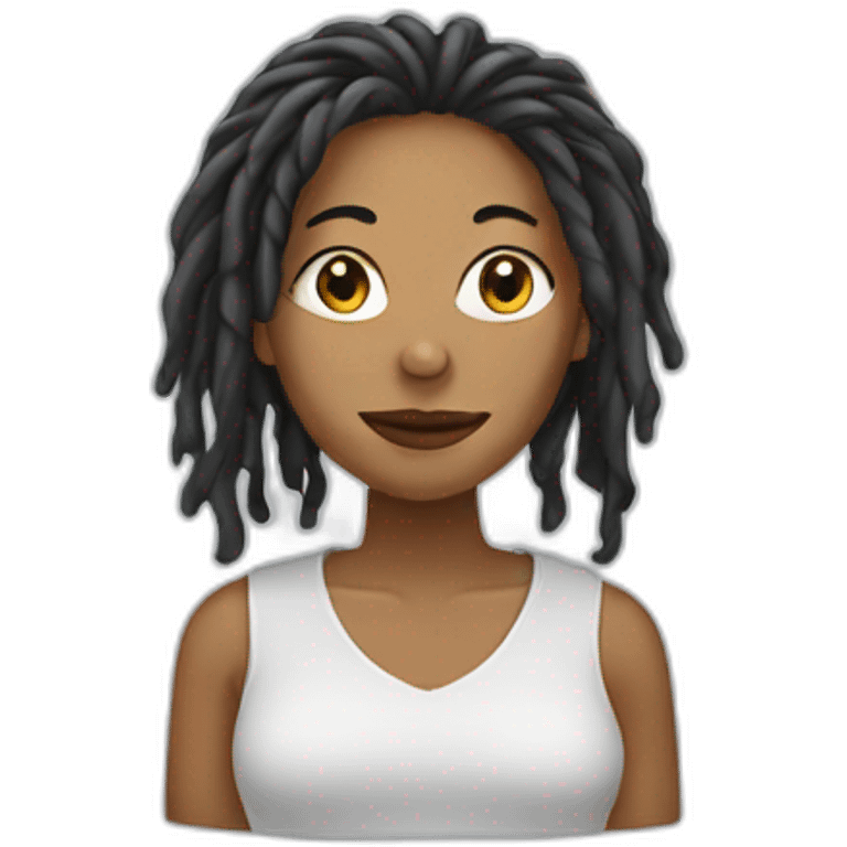 Emoji of a woman with dreadlocks emoji