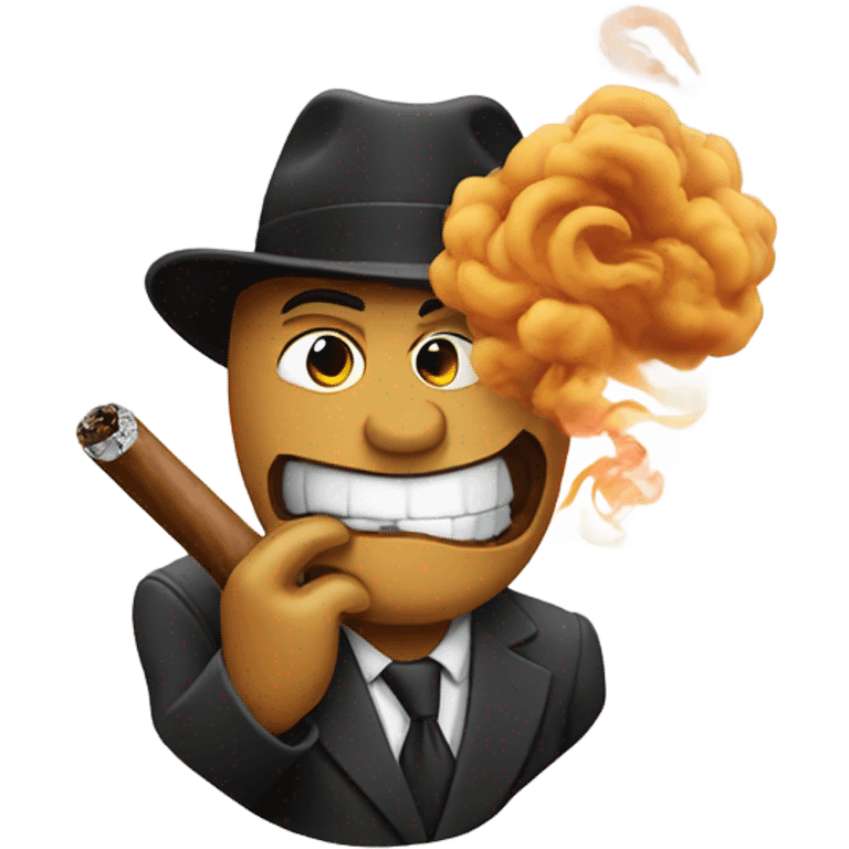 Cyclone smoking a cigar emoji