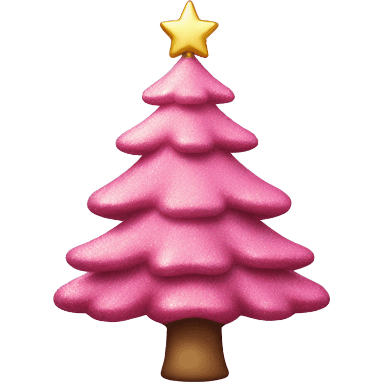 pink sparkle christmas tree emoji