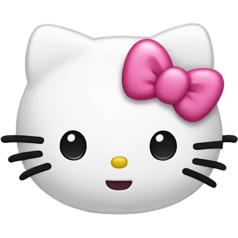 Cute pink heart hello kitty emoji