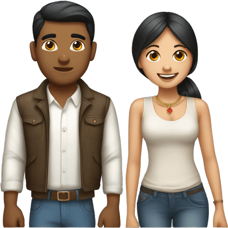 indian boyfriend and chinese girlfriend emoji