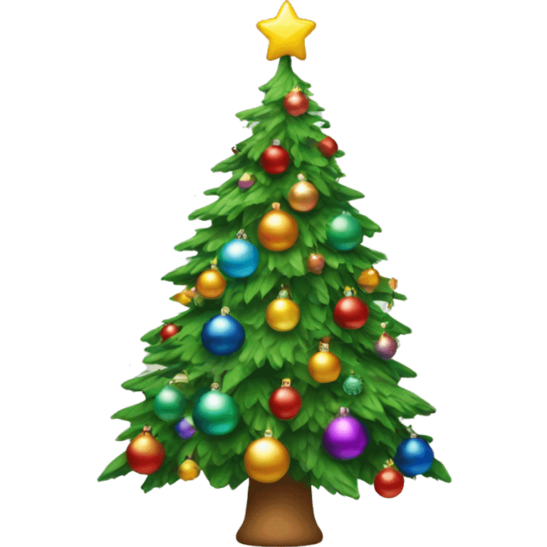 Christmas tree with colorful ornaments  emoji