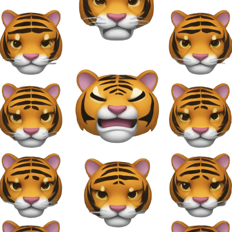 tiger face with super car emoji