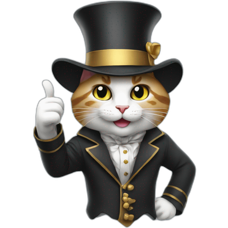 Magician cat thumbs up emoji