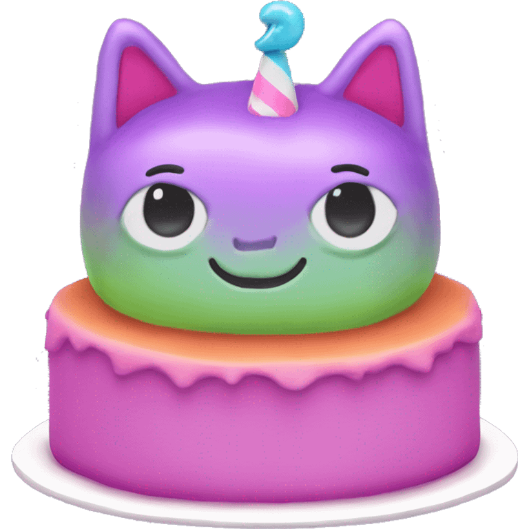 jelly cat branded plushie birthday cake emoji