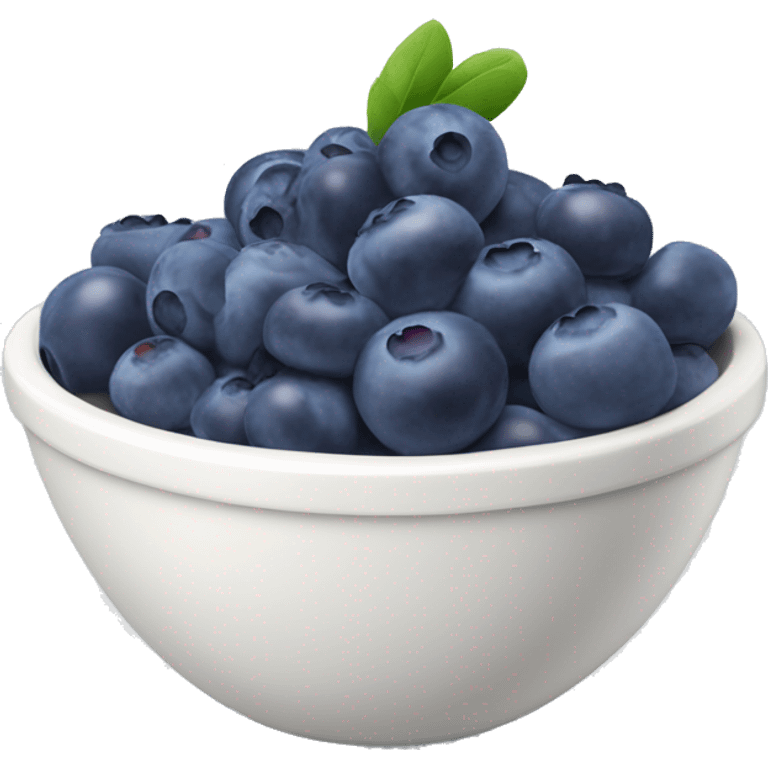 yoghurt bowl with blueberries emoji