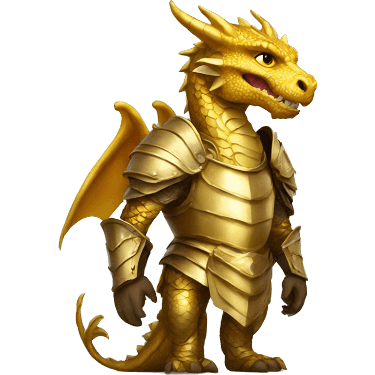 dragon wearing golden armor emoji