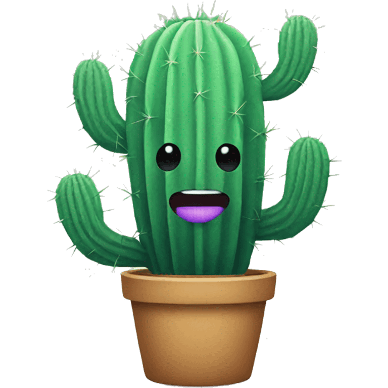 Purple cactus emoji