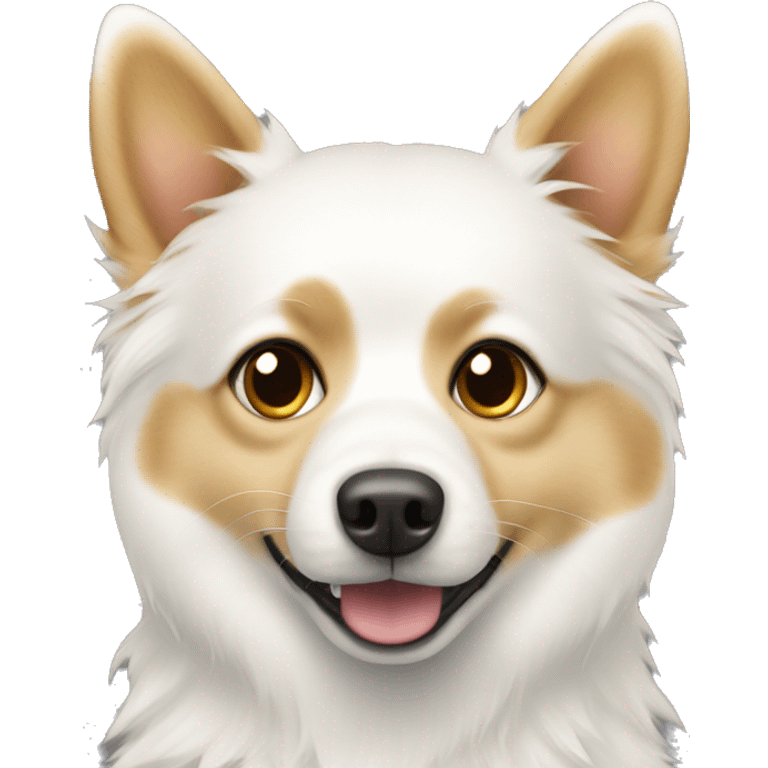 White and blonde spots spitz emoji