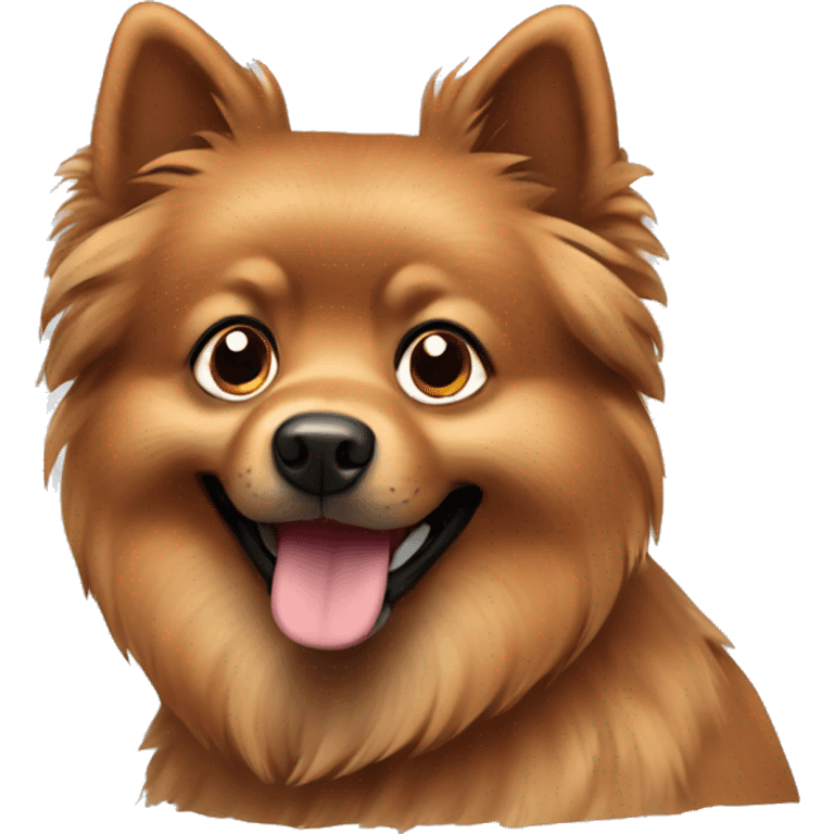 Brown spitz dog  emoji