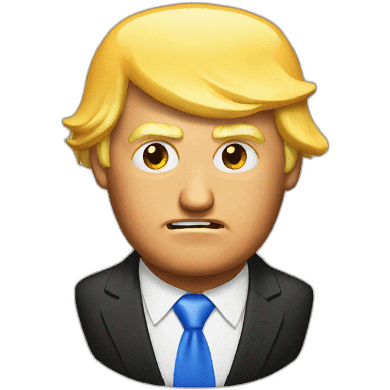 trump with liquid cheese emoji