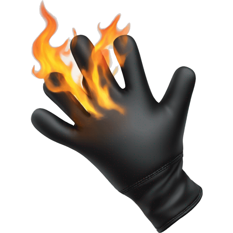 driving glove on fire emoji