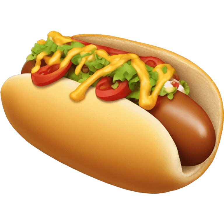 Hot dog in a taco  emoji