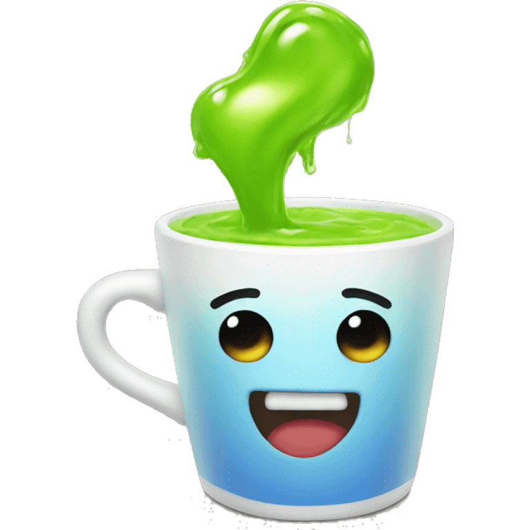 cup whit slime on it emoji