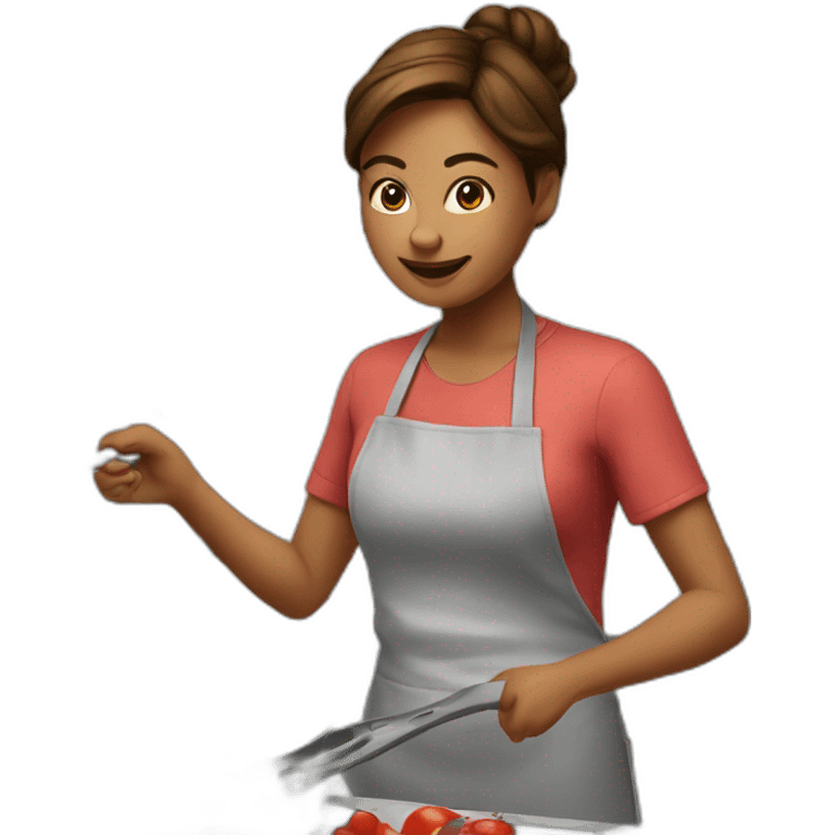 Woman cooking emoji