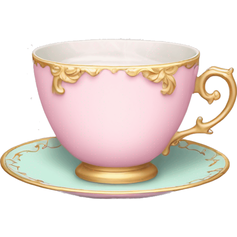 Fancy pastel pink teacup emoji