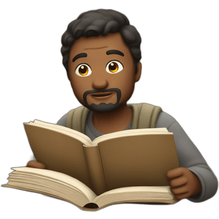 Man reading book emoji