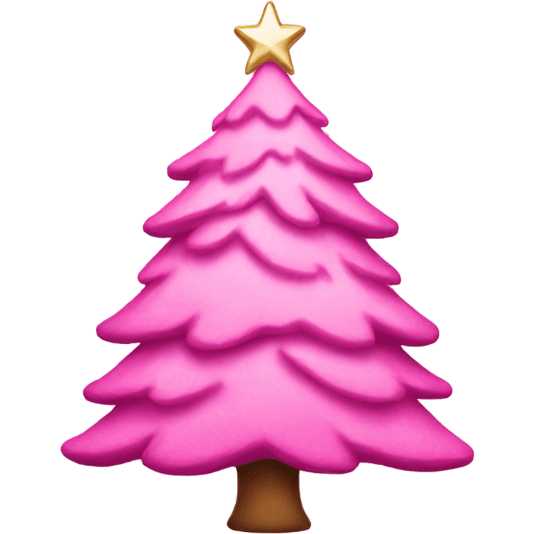 Pink Christmas tree emoji