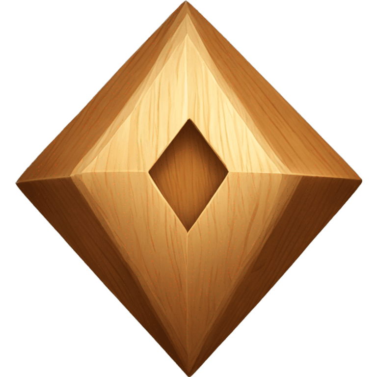 Wooden diamond emoji