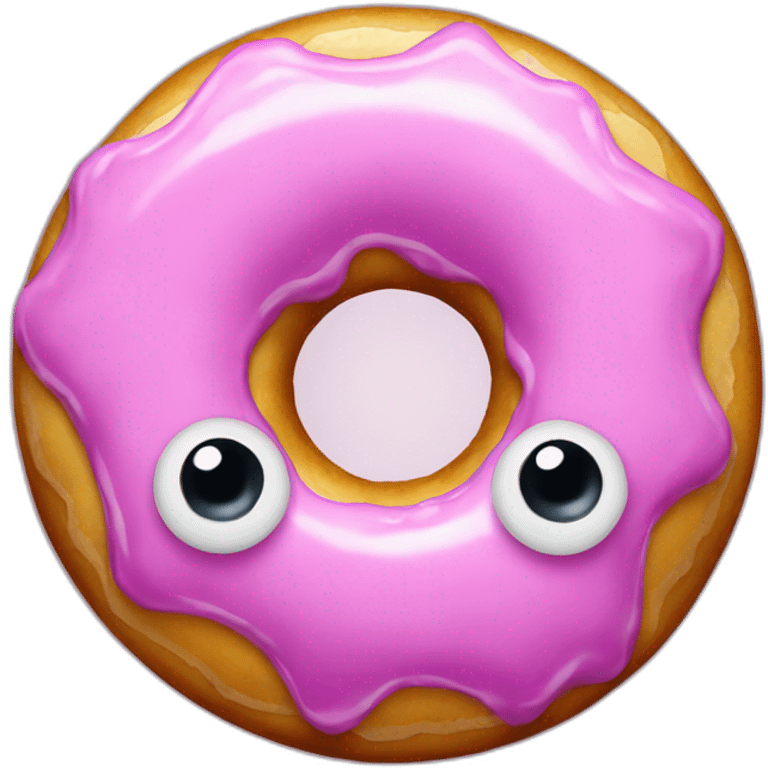 Donut avec des yeux emoji