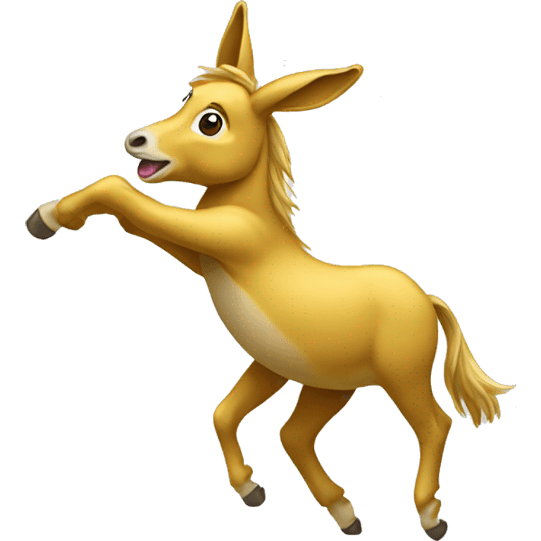 Golden donkey dancing emoji