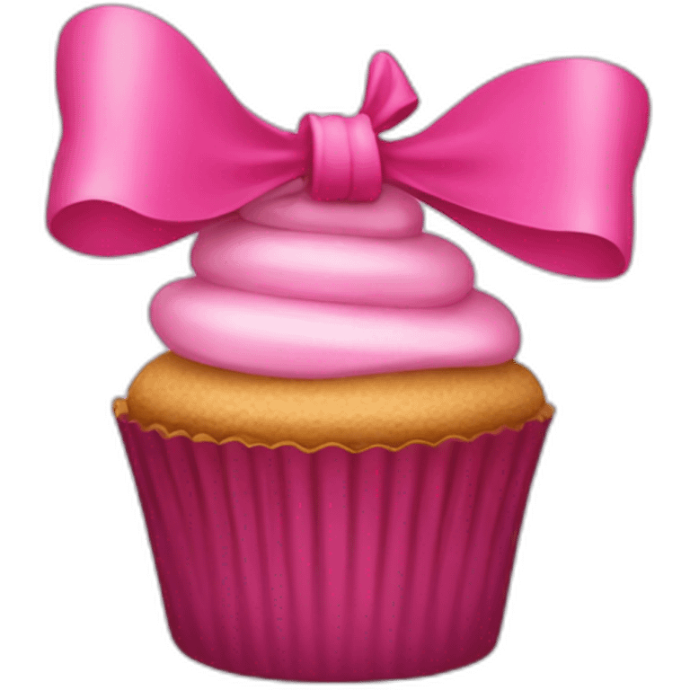 Cupcake and bow emoji