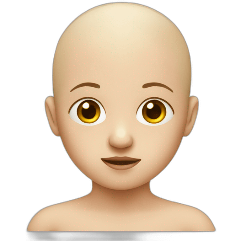 A child with a bald spot emoji