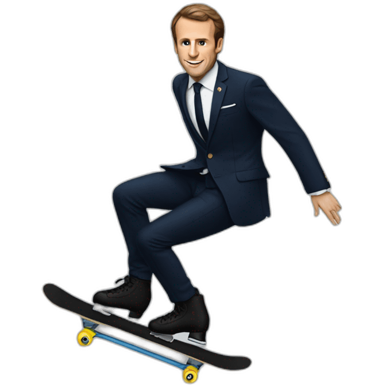 Macron skating emoji