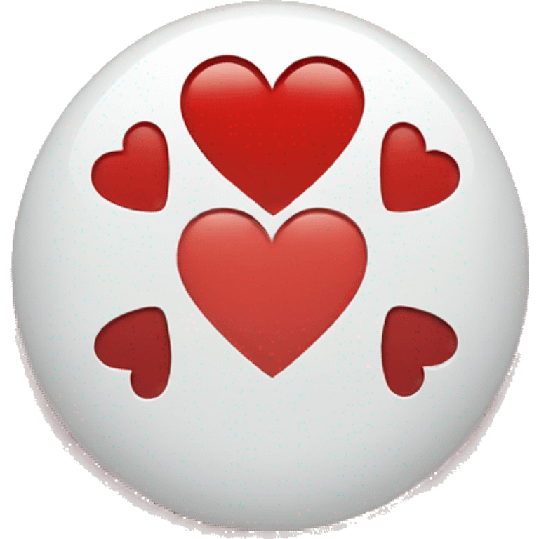 Create a heart half red half white emoji