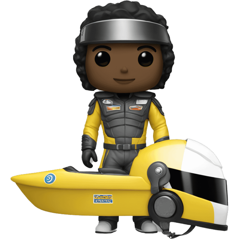 Senna with helmet funko pop emoji