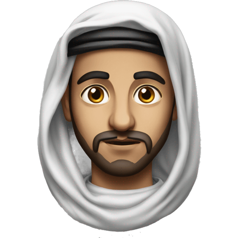 Arab from Palestine photorealistic serious
 emoji