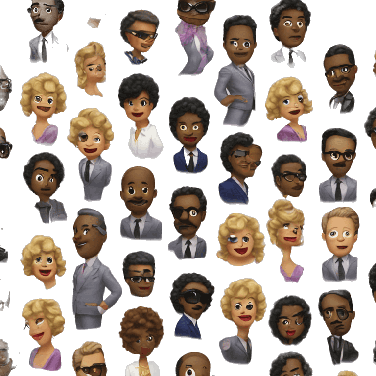 Aesthetics of the 80s of the 20th century and jazz emoji